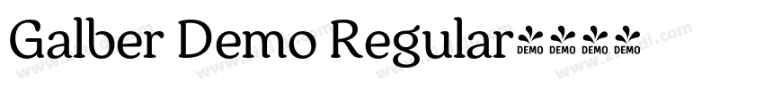 Galber Demo Regular字体转换